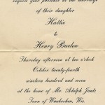 wedding invitation, Grandma and Grandpa Buelow
